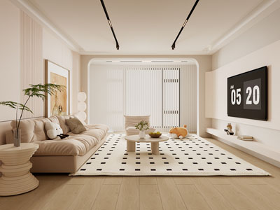 现代奶油风客厅