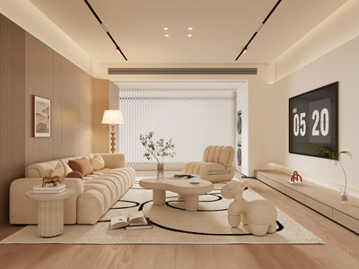 现代奶油风客厅