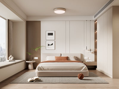 现代奶油风卧室