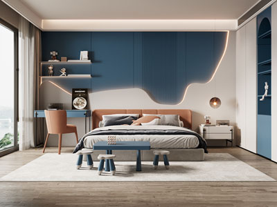 现代卧室 儿童房 男孩房