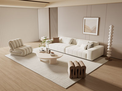 侘寂风奶油风客厅