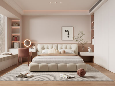 现代奶油风卧室