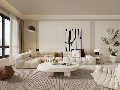 现代奶油风客厅