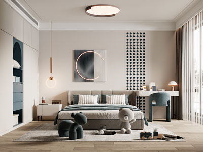 现代卧室 儿童房 男孩房