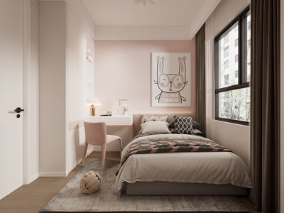 现代卧室 儿童房 女儿房 公主房