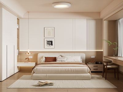 现代奶油风卧室