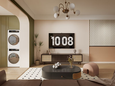 现代中古风客厅