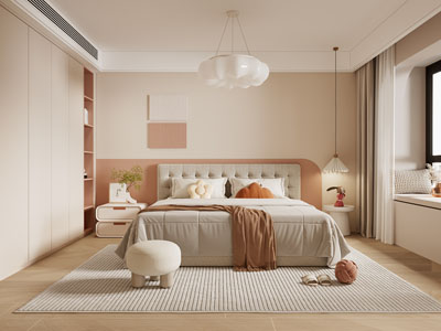 现代奶油风卧室