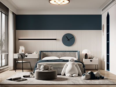 现代卧室 儿童房 男孩房