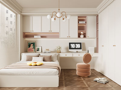 法式轻奢榻榻米卧室