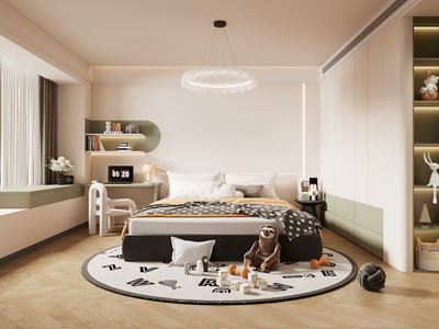 现代卧室 儿童房 女孩房