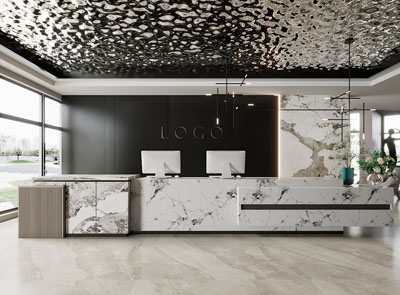 现代大堂前台接待