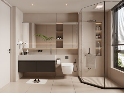 现代卫浴间 洗手间