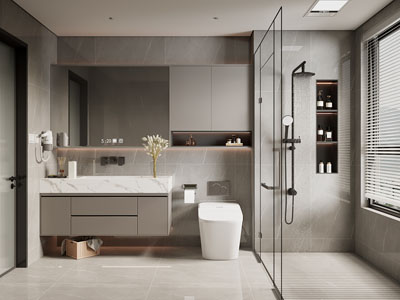 现代卫浴间 洗手间