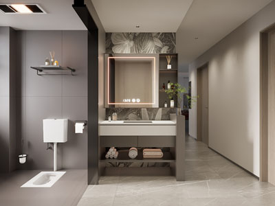 现代复古卫浴间 洗手间