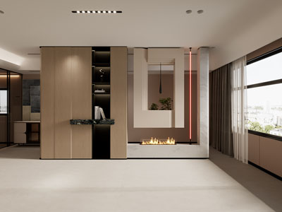 现代玄关隔断柜