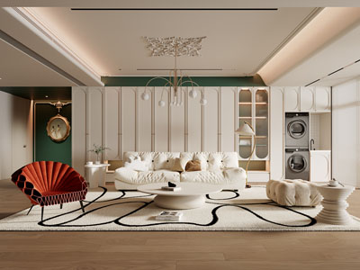 法式奶油风客厅