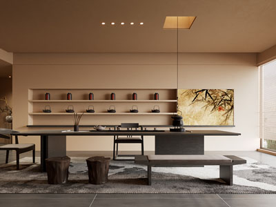 侘寂风中古风茶室