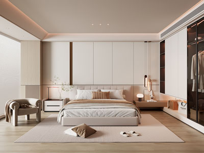 现代奶油风卧室