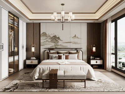 新中式卧室