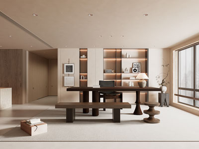 侘寂风中古书房