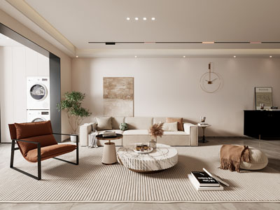 现代奶油风客厅