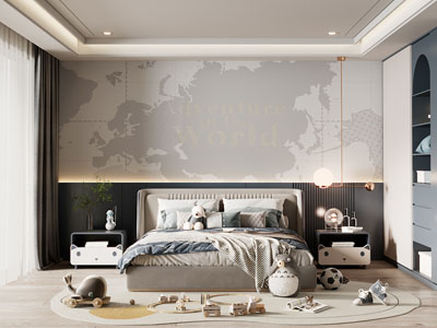 现代卧室 儿童房 男孩房