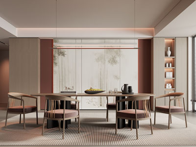 新中式中古风餐厅