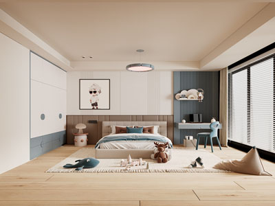 现代卧室 儿童房 男孩房