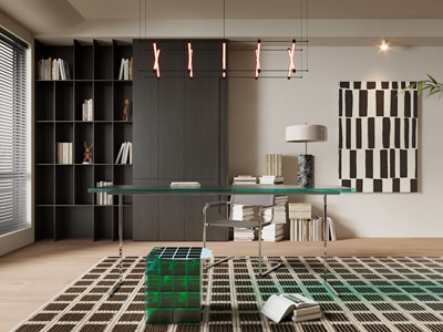 现代中古风书房