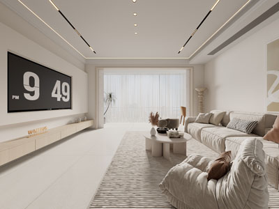 现代奶油风客厅