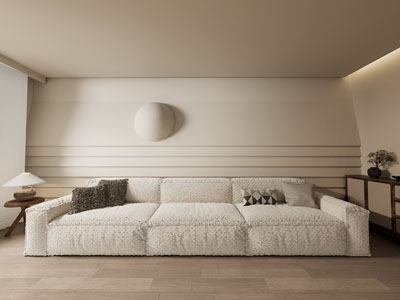 侘寂风奶油客厅