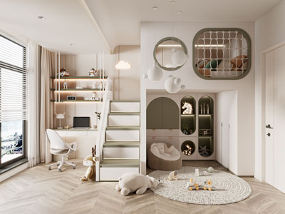 现代卧室 儿童房