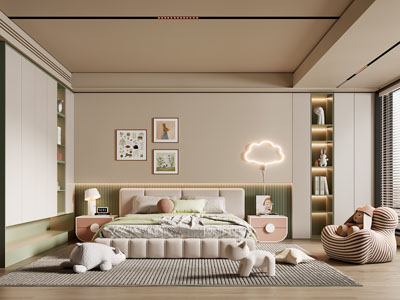 现代卧室 公主房 女儿房 儿童房