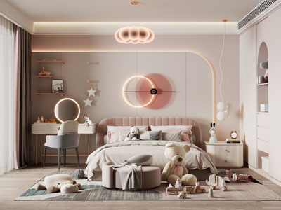 现代卧室 公主房 女儿房 儿童房