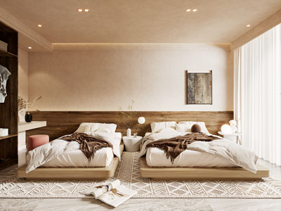 侘寂风民宿客房