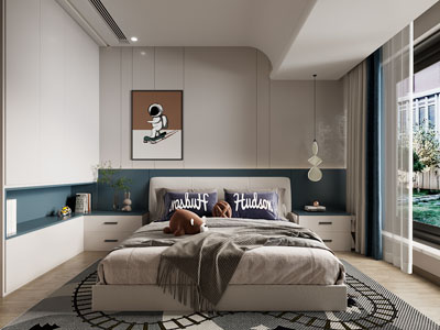 现代卧室 儿童房 男孩房