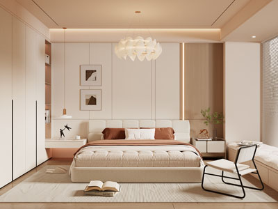 现代奶油风卧室