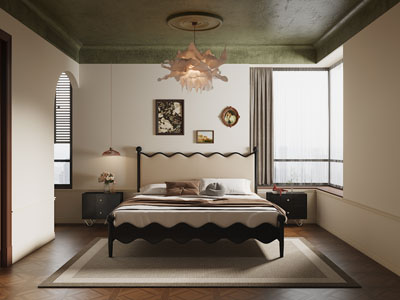 现代中古风卧室