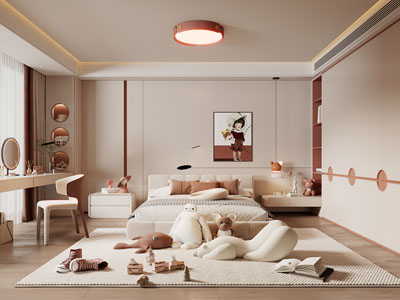 现代卧室 公主房 儿童房