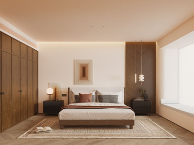 现代中古风卧室