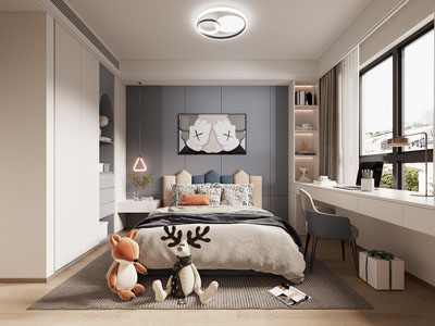 现代卧室 儿童房 男孩房
