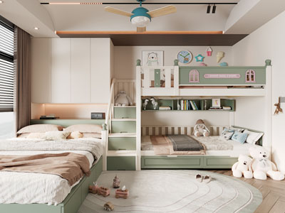 现代榻榻米卧室 儿童房