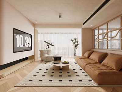 现代中古风客厅