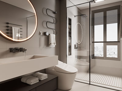 现代卫浴间 洗手间