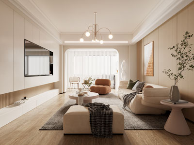 现代奶油风客厅