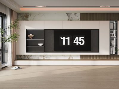 现代客厅电视背景墙3d模型 现代客厅电视背景墙