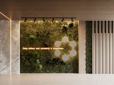 现代LOGO墙 植物背景墙3d模型 现代LOGO墙 植物背景墙