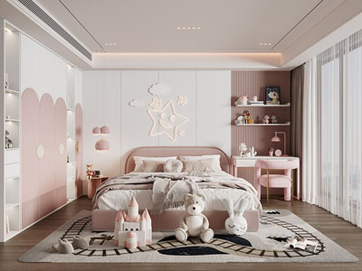 现代轻奢卧室 儿童房 公主房 女儿房