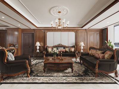 欧式中古风客厅